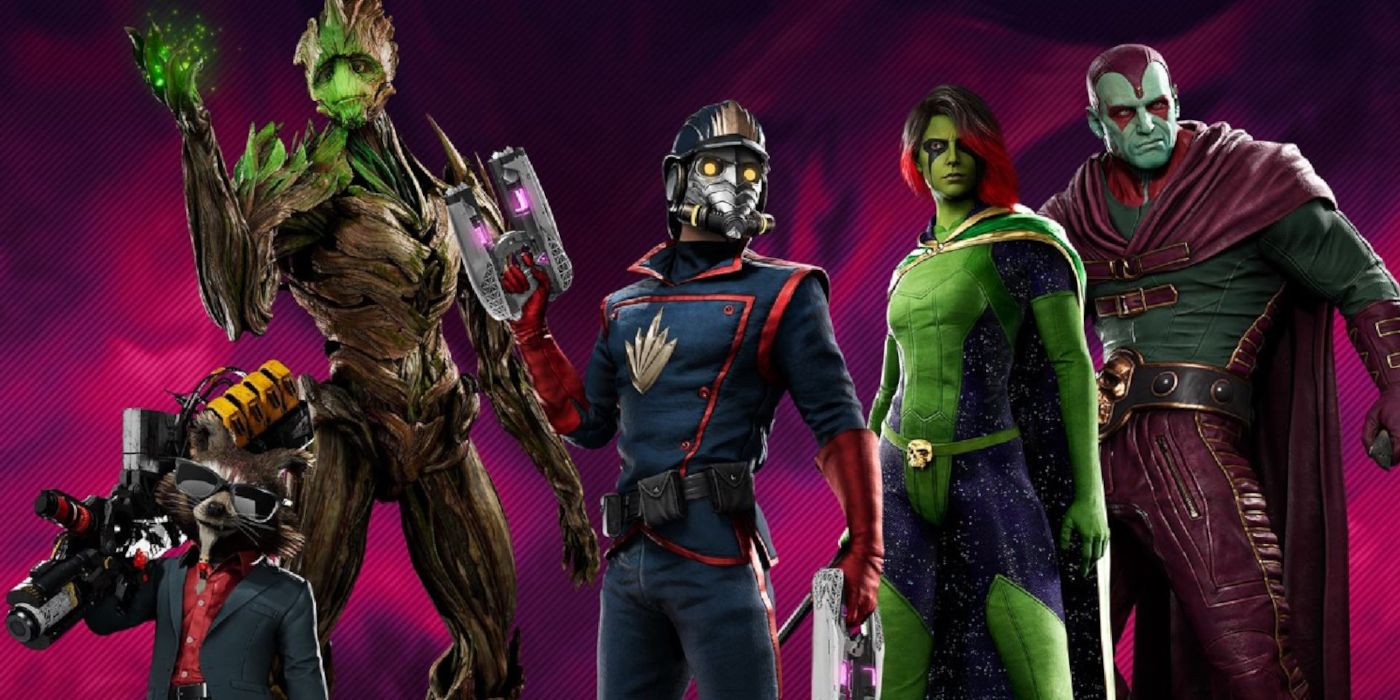 Guardians of the Galaxy Game Comic Outfits Comparison