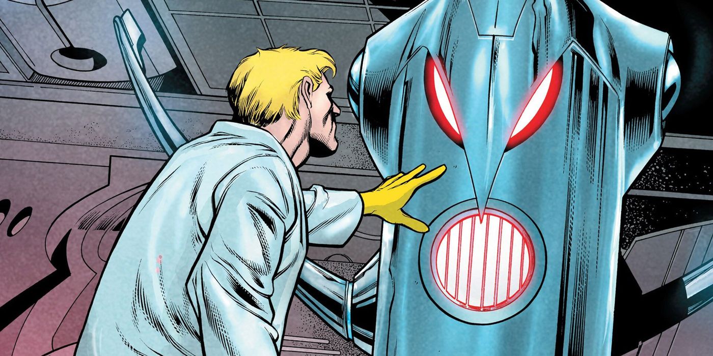 Hank Pym creates Ultron in Marvel Comics.