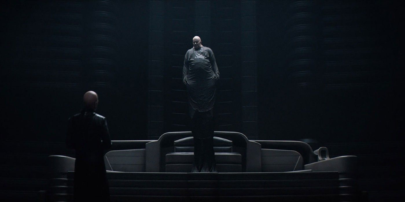 Vladimir Harkonnen floating in his throne room in Dune