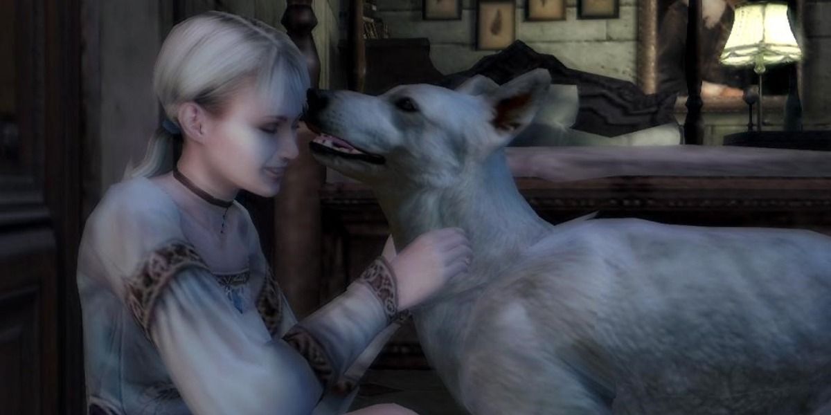 Fiona and her dog in Haunting Ground.