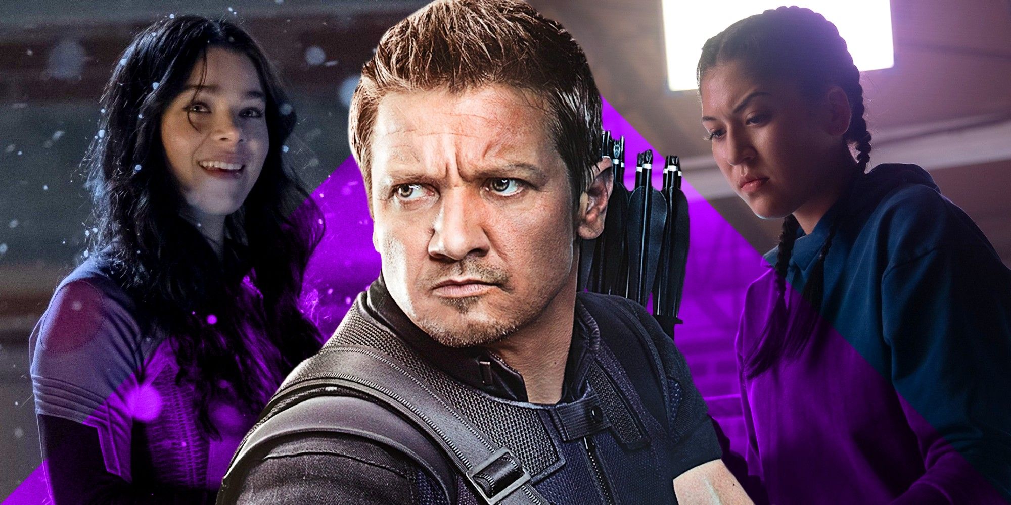A collage of characters from MCU's Hawkeye show