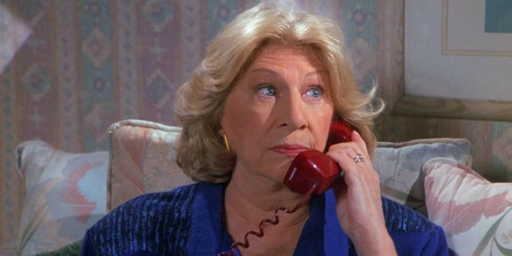 Helen talking on the phone on Seinfeld