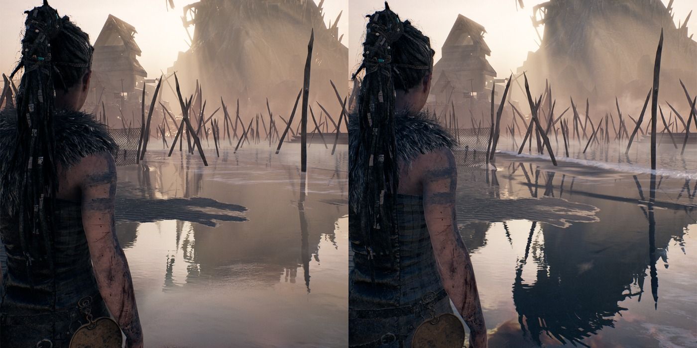 Senua's Saga: Hellblade 2 concept art of a coastal village