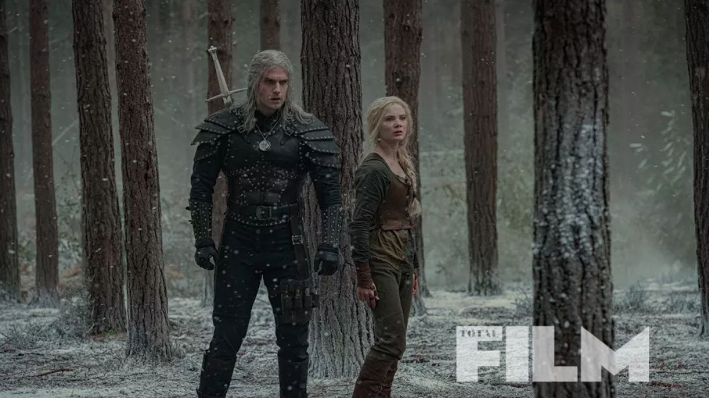 Henry Cavill as Geralt and Freya Allan as Ciri in The Witcher Full Size