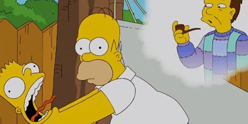 Homer strangling Bart in the Homer the Father episode of The Simpsons