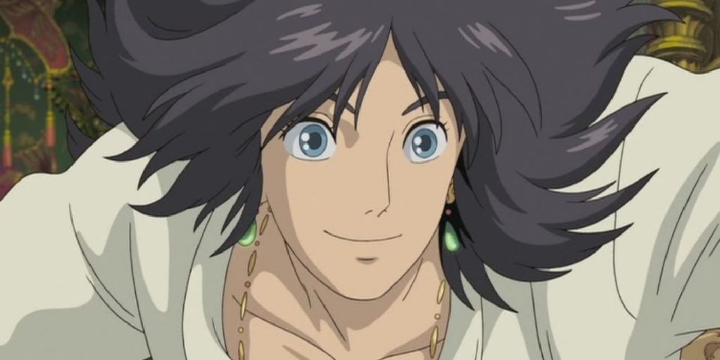 Howl smiling brightly in Howl's Moving Castle