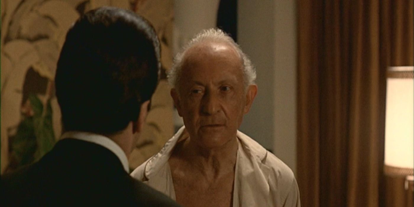 Hyman Roth speaks with Michael in The Godfather Part II
