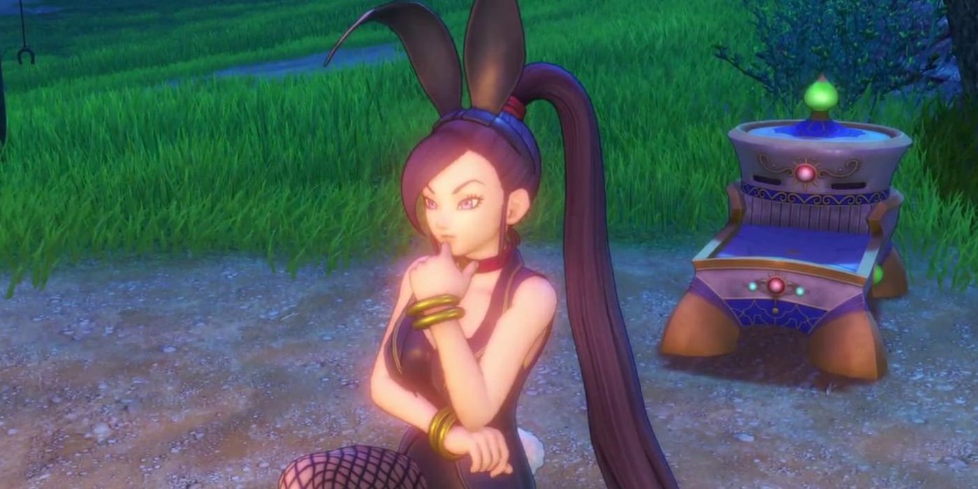 Jade in her Bunny costume for Dragon Quest 11