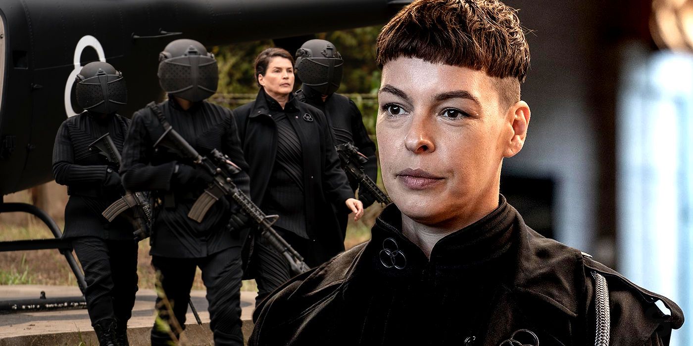 Jadis and Elizabeth with CRM Helicopter in The Walking Dead World Beyond