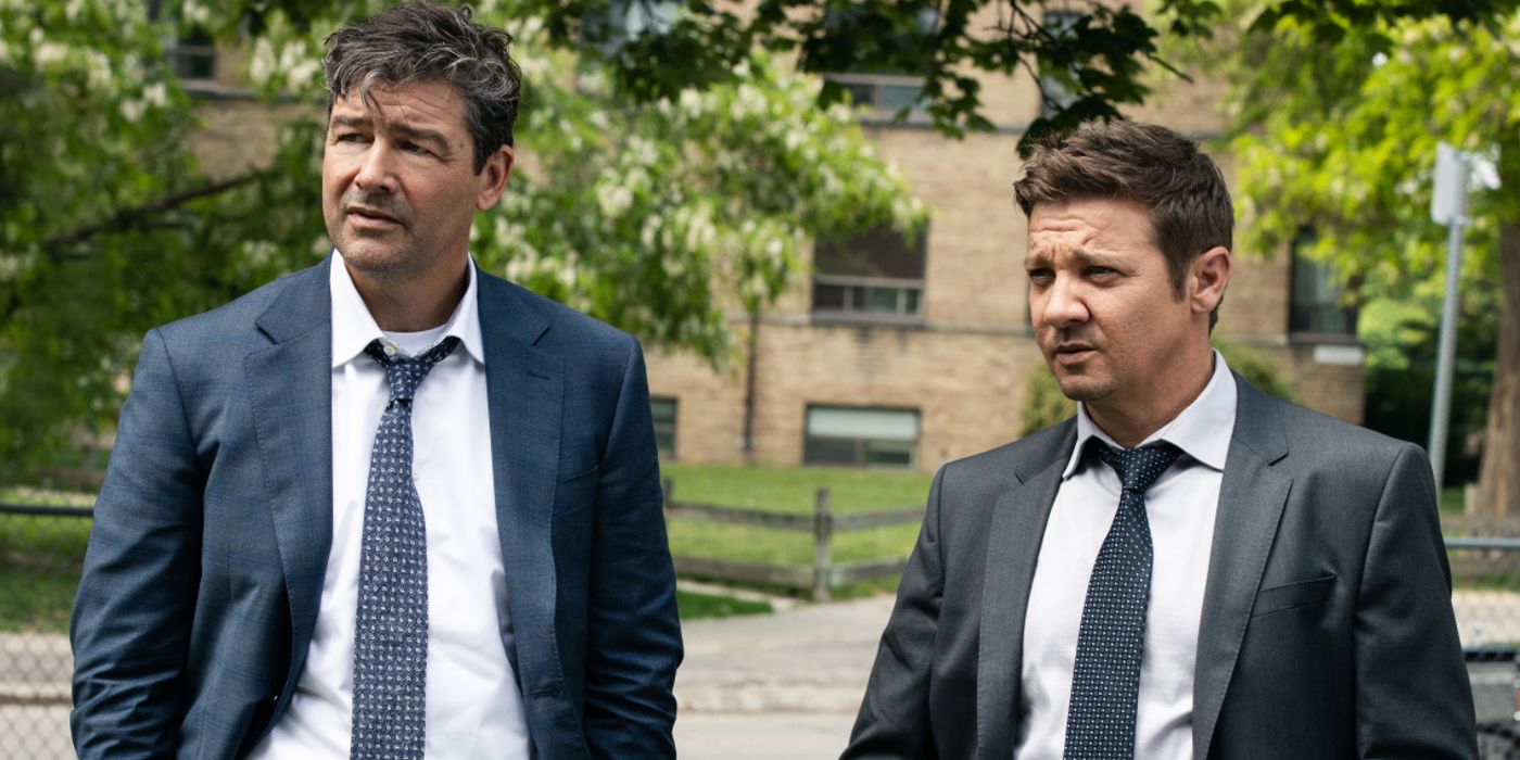 Jeremey Renner and Kyle Chandler in Mayor of Kingstown