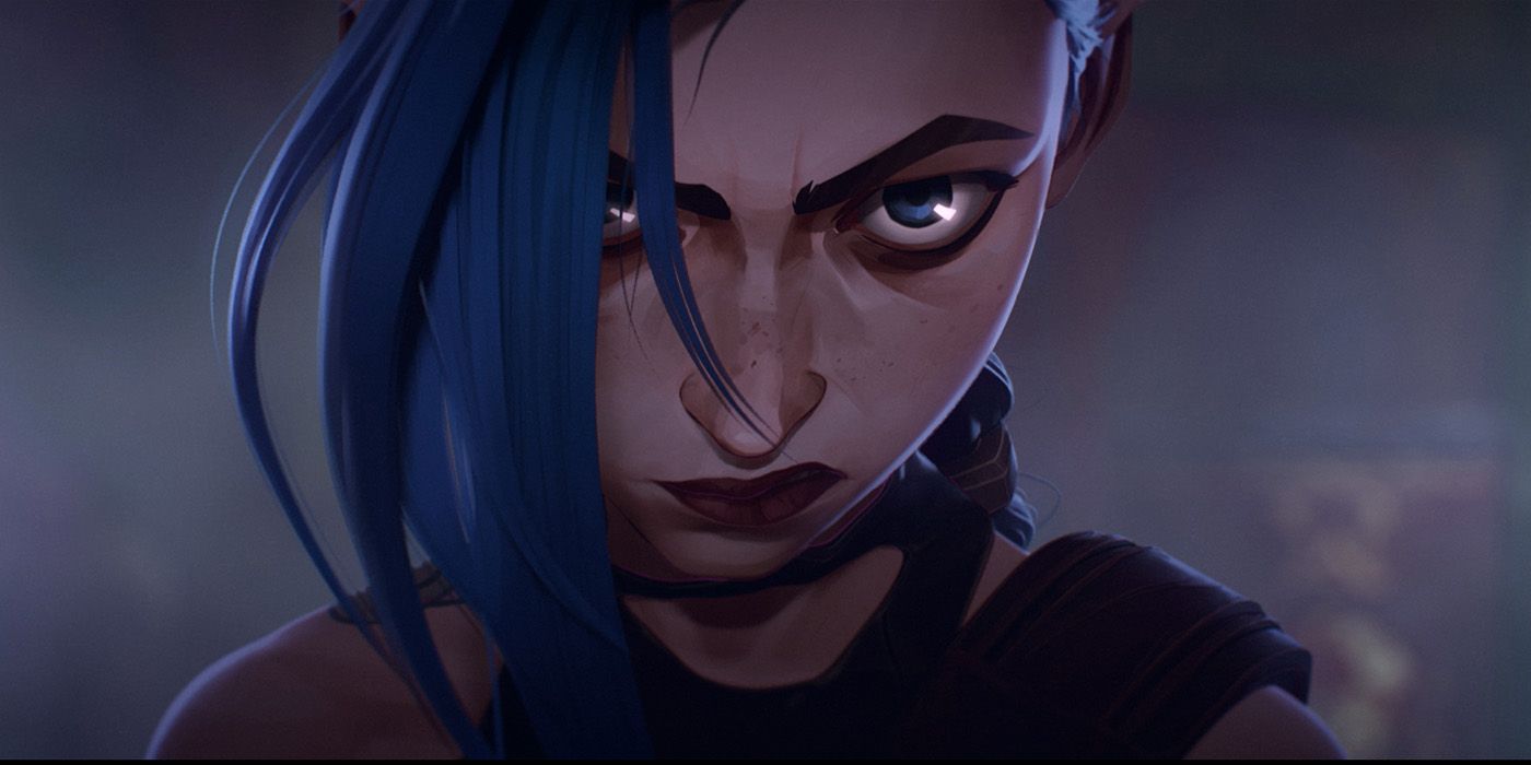 Jinx frowning in Arcane