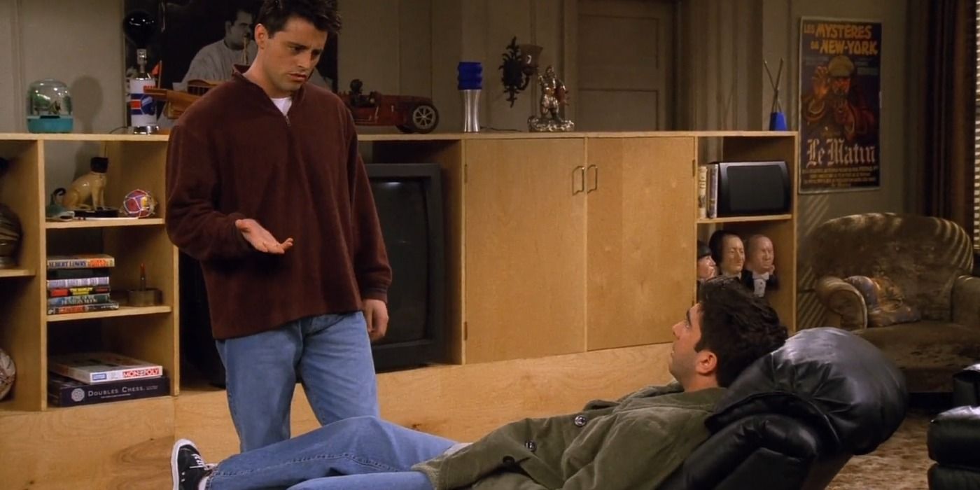 Ross hanging out at Joey's apartment in Friends