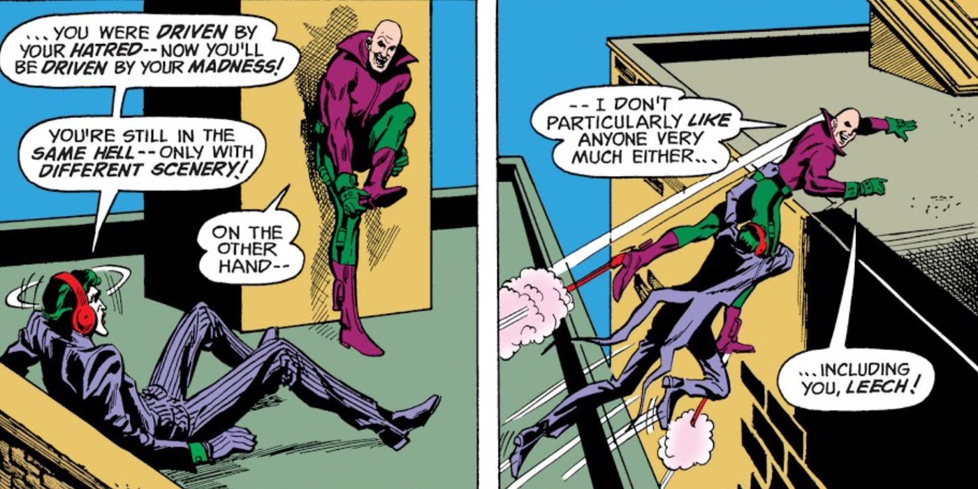 The Joker tries to convince Luthor to swap brains back