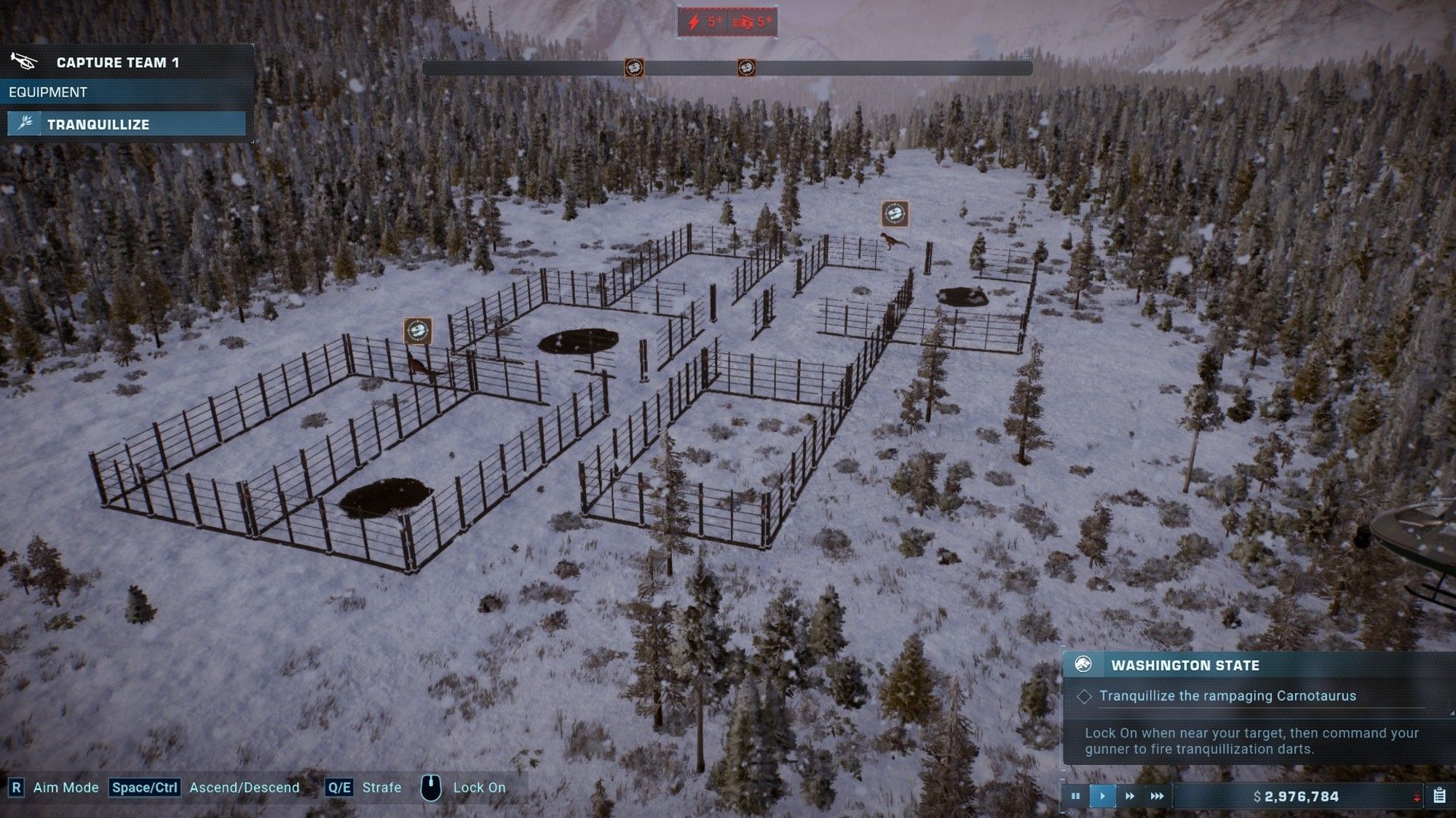 Players build various facilities for wild dinosaurs in Jurassic World Evolution 2 Campaign Mode