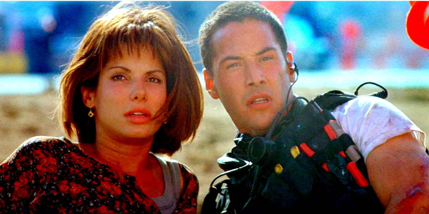 Keanu Reeves y Sandra Bullock en Velocidad