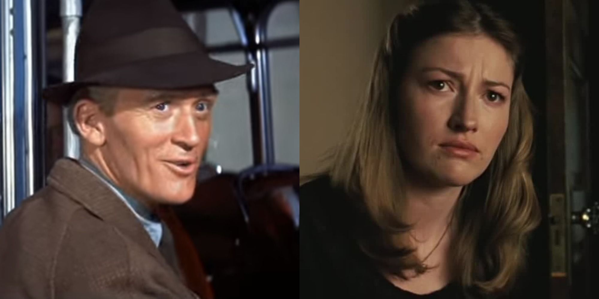Split image of Gordon Jackson in The Great Escape and Kelly MacDonald in Black Mirror