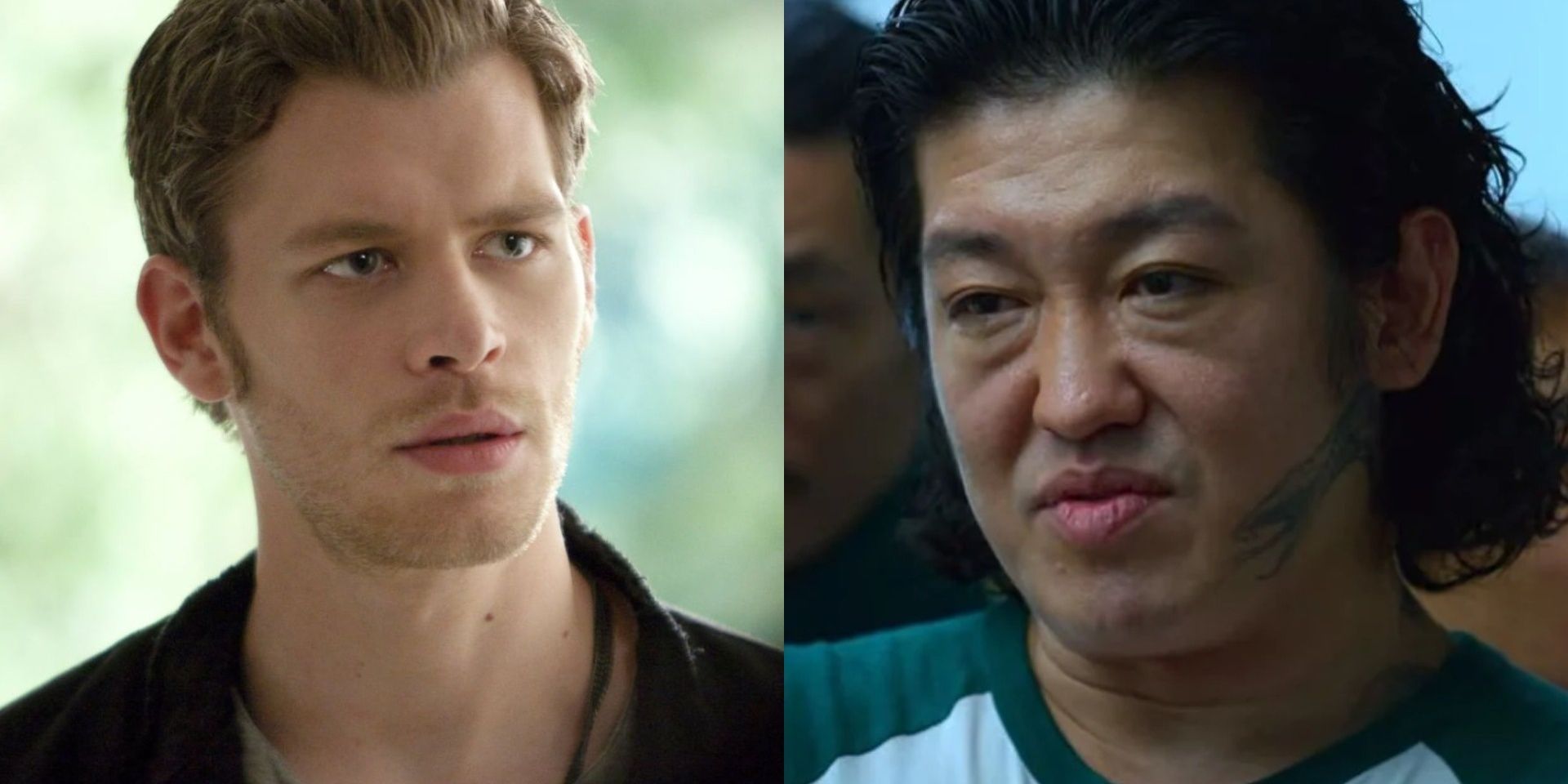 klaus and deok-su in vampire diaries and squid game