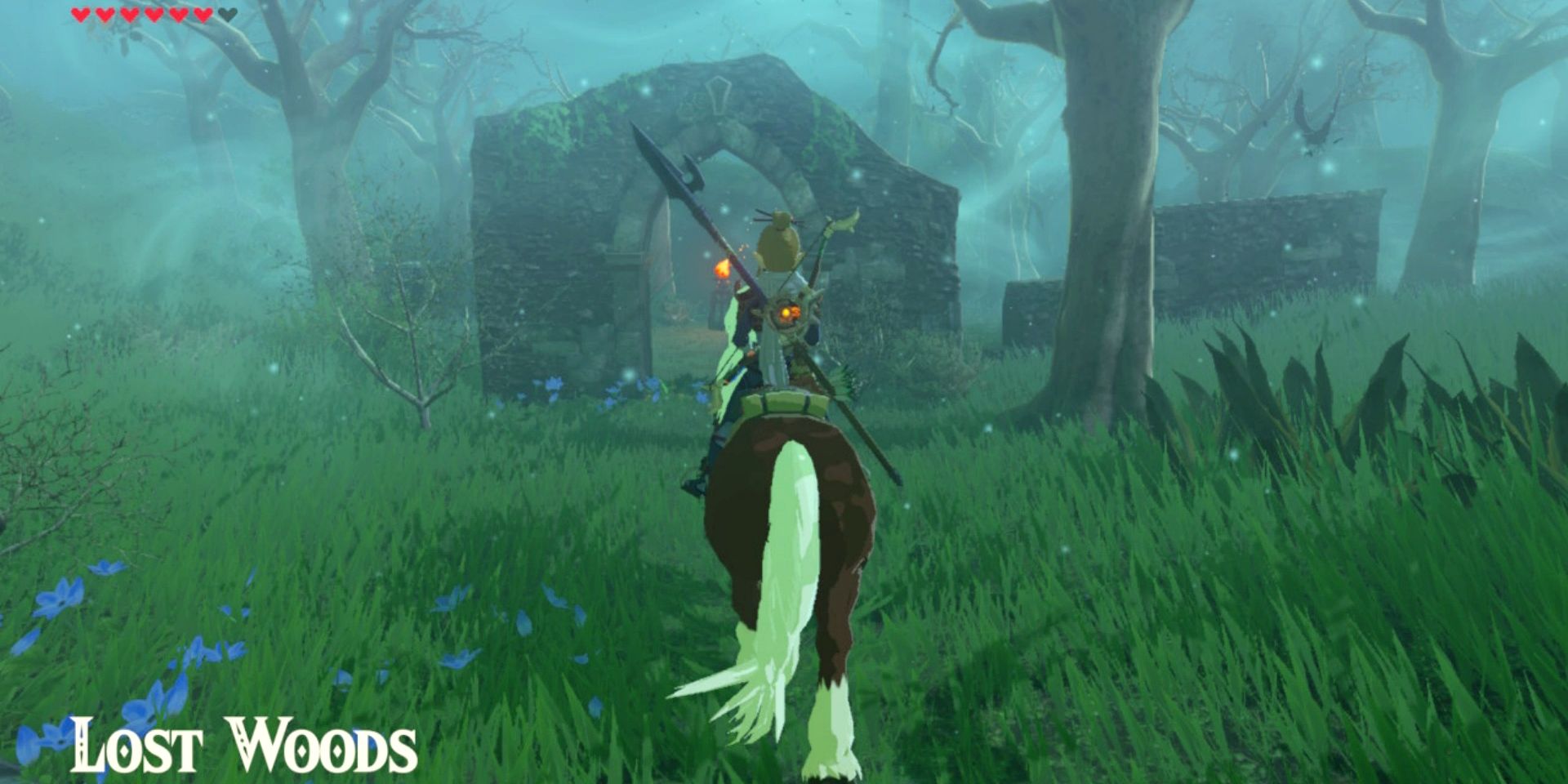 Entrance to the Lost Woods in Legend of Zelda: BotW