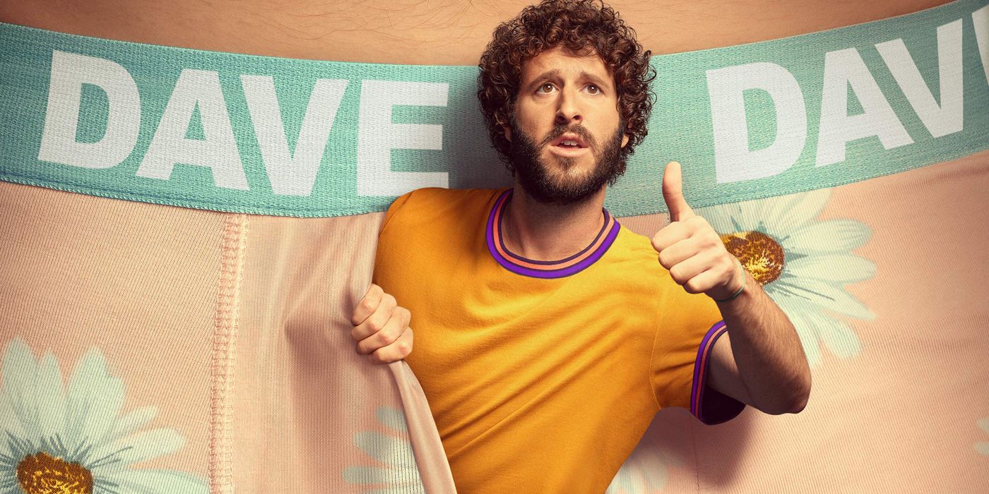 Lil Dicky looking through a curtain in Dave.