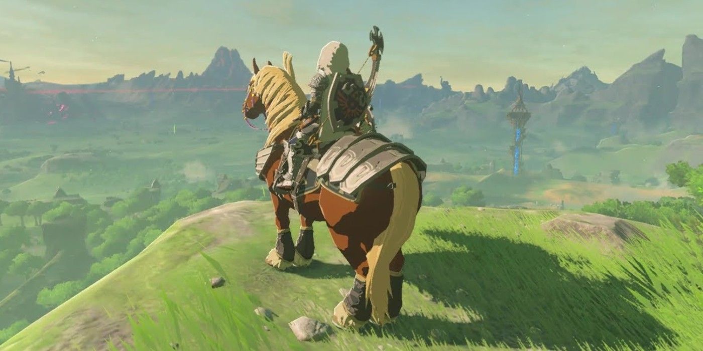 Link and horse BOTW