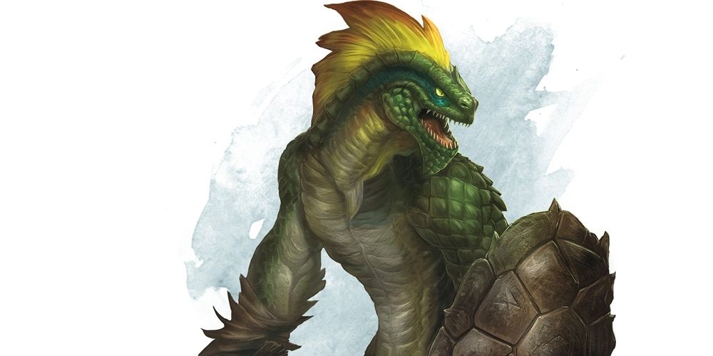 Artwork showing the Lizardfolk from Dungeons & Dragons.