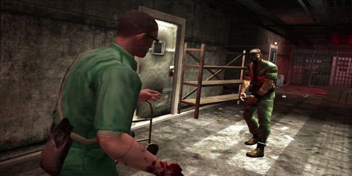 A screenshot of Rockstar's video game Manhunt.