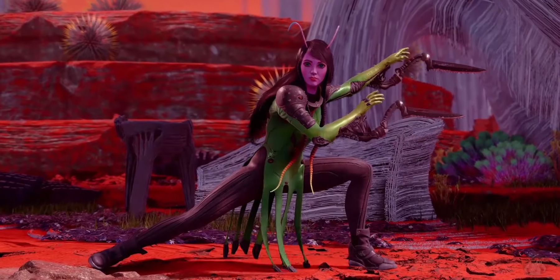 Mantis wielding her blades in Marvel's Guardians Of The Galaxy