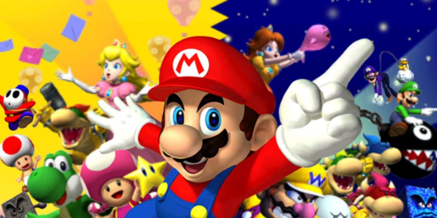 The Title Screen For Mario Party 6