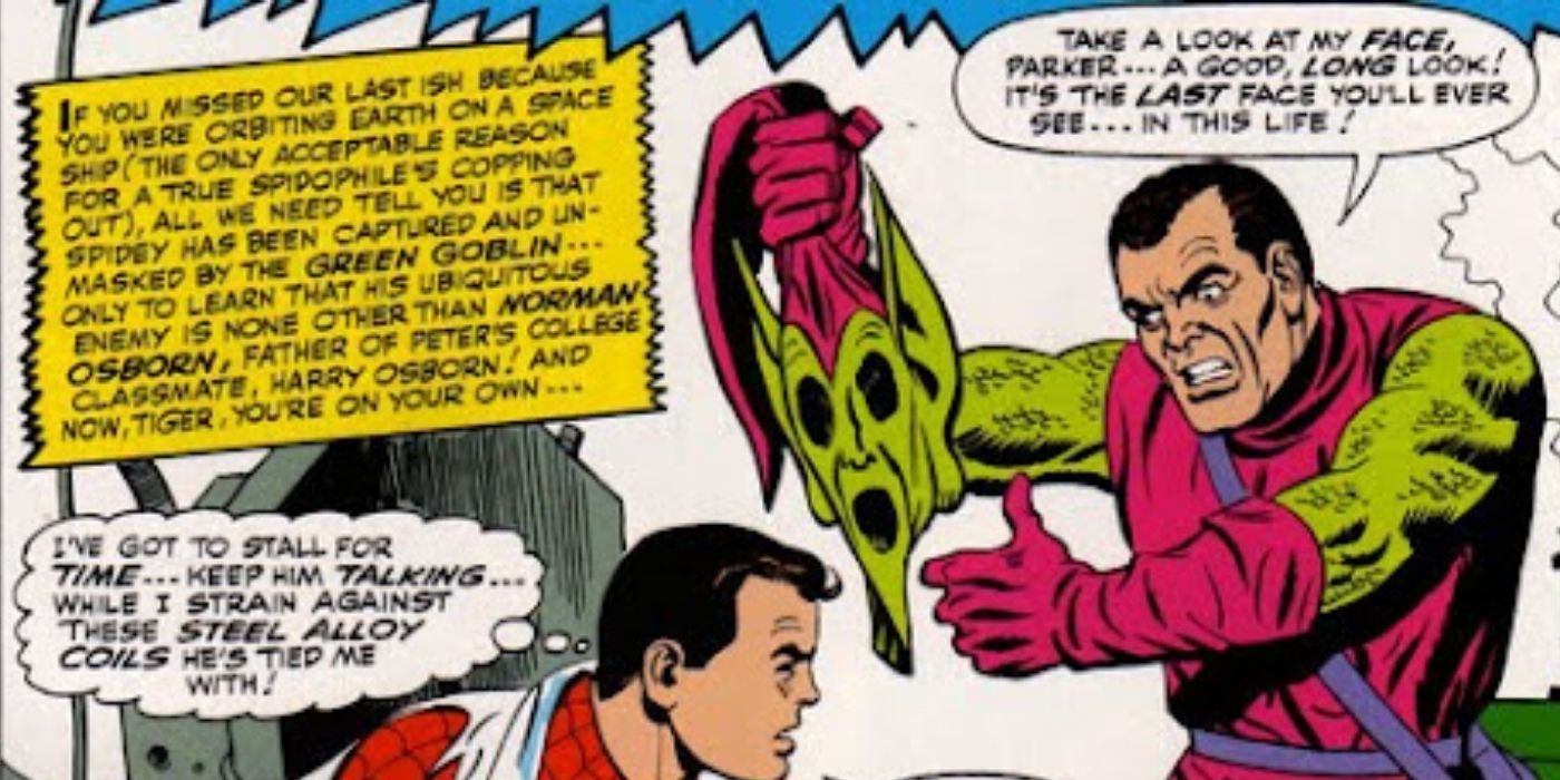 Green Goblin reveals his identity to Peter Parker