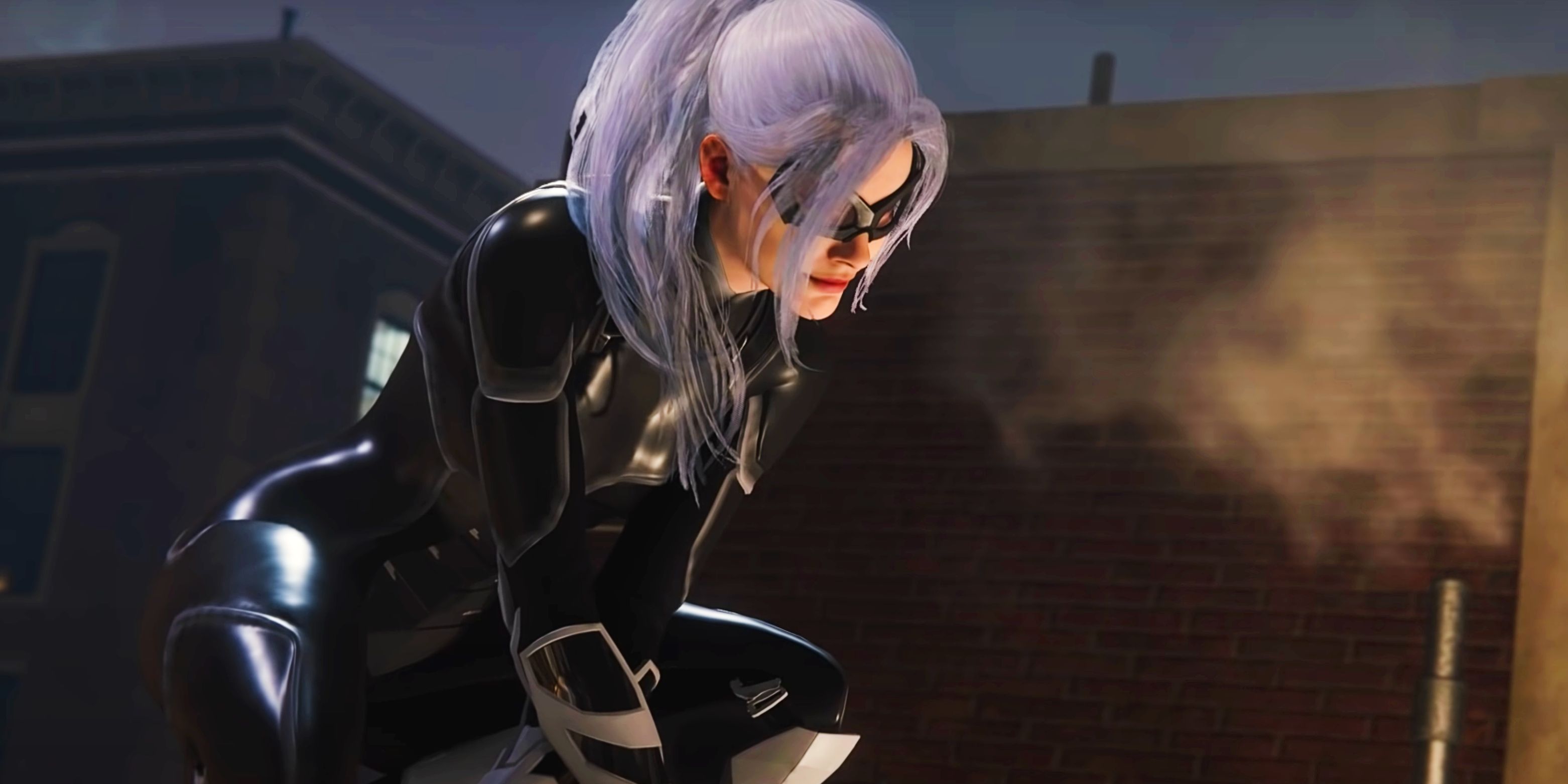 Marvel's Spider-Man 2 Black Cat Should Be Included Black Cat on the Rooftop