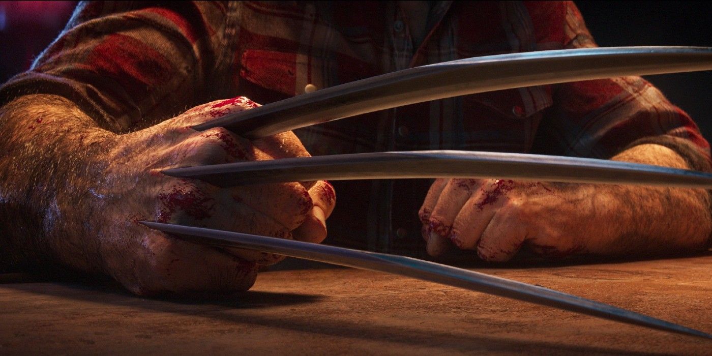 O punho ensanguentado de Logan apoiado em uma barra com as garras para fora no trailer de revelação de Wolverine, da Marvel.