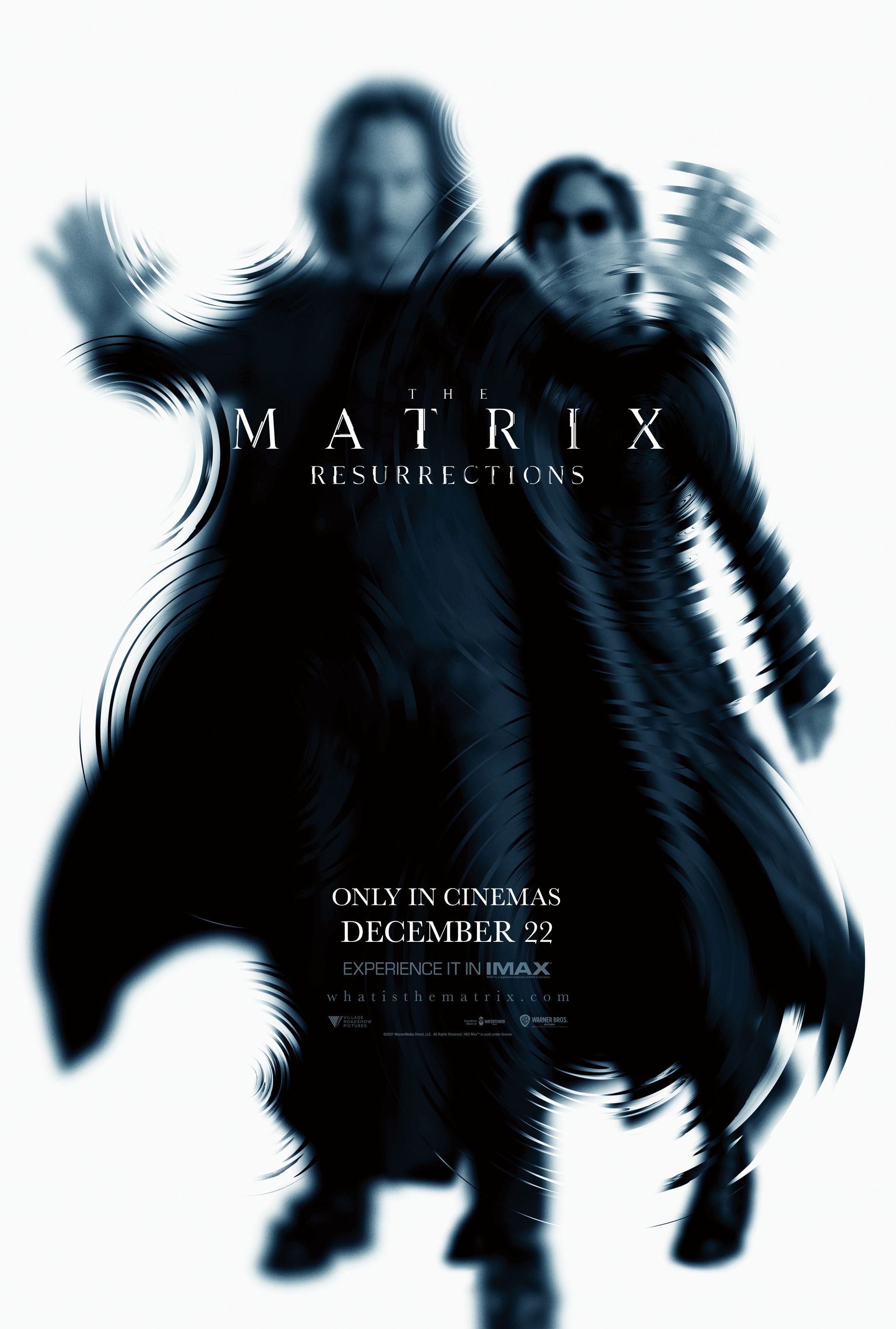 Matrix Resurrections Poster Blurs Neo And Trinity With Bullet Time Effect