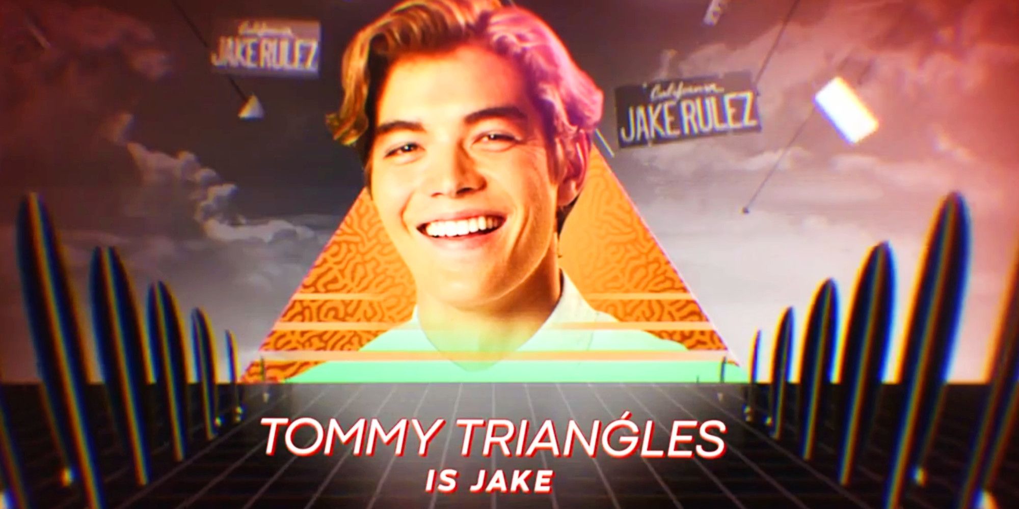 Matt Sato as Tommy Triangles as Jake in Saved By The Bell Parody The Nick of Time