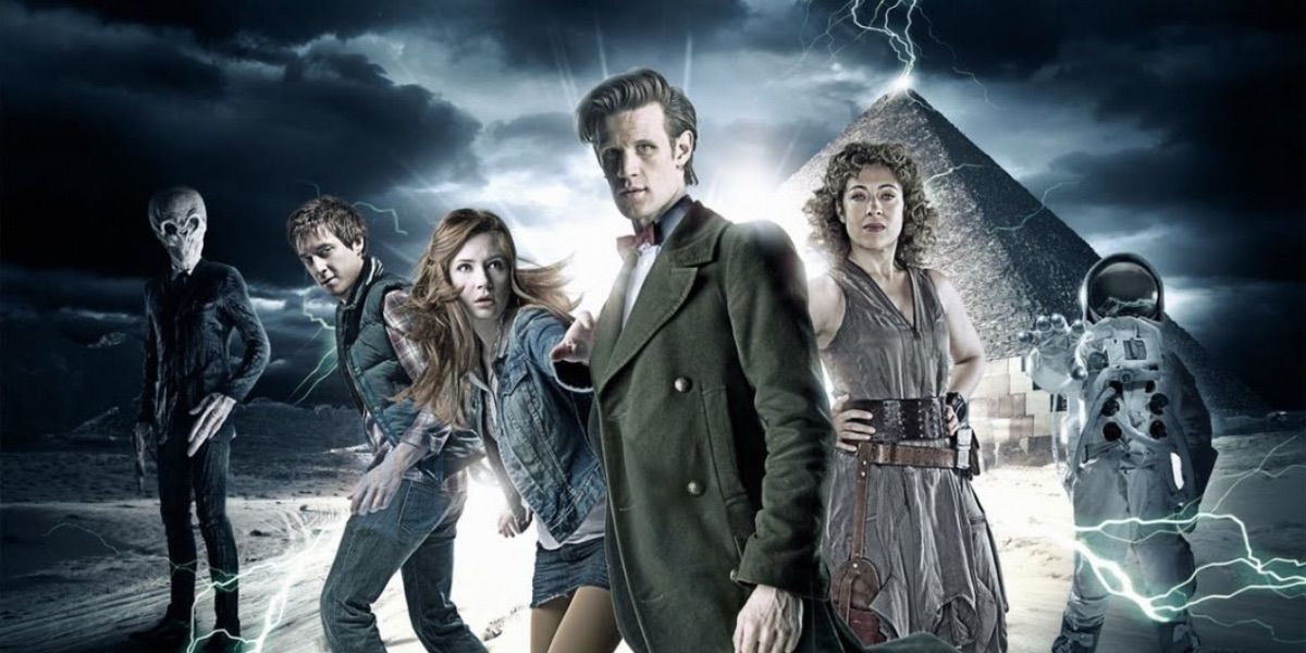 Promotional image of the cast of Doctor Who: Season Six.
