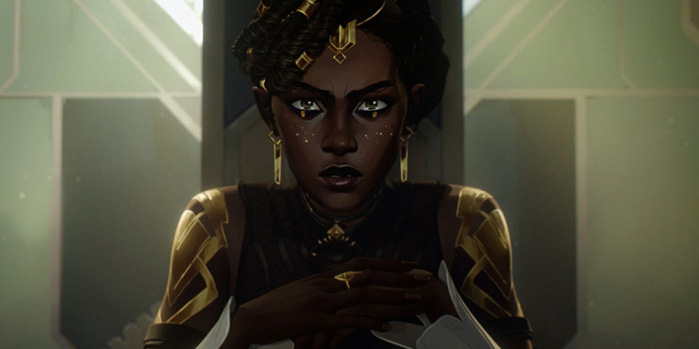 Mel frowning and looking pensive in Netflix’s Arcane