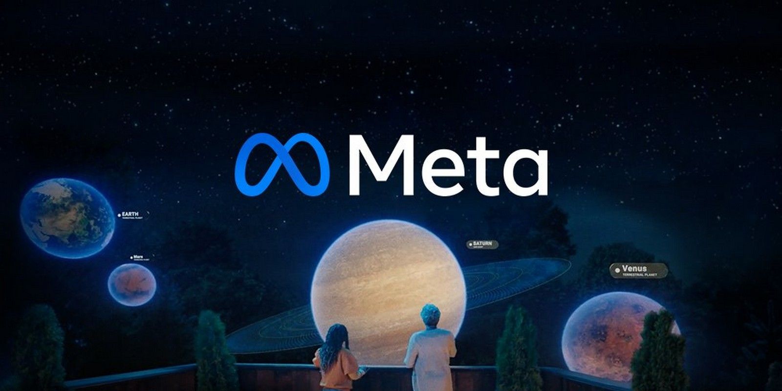 People looking at the planets with Meta