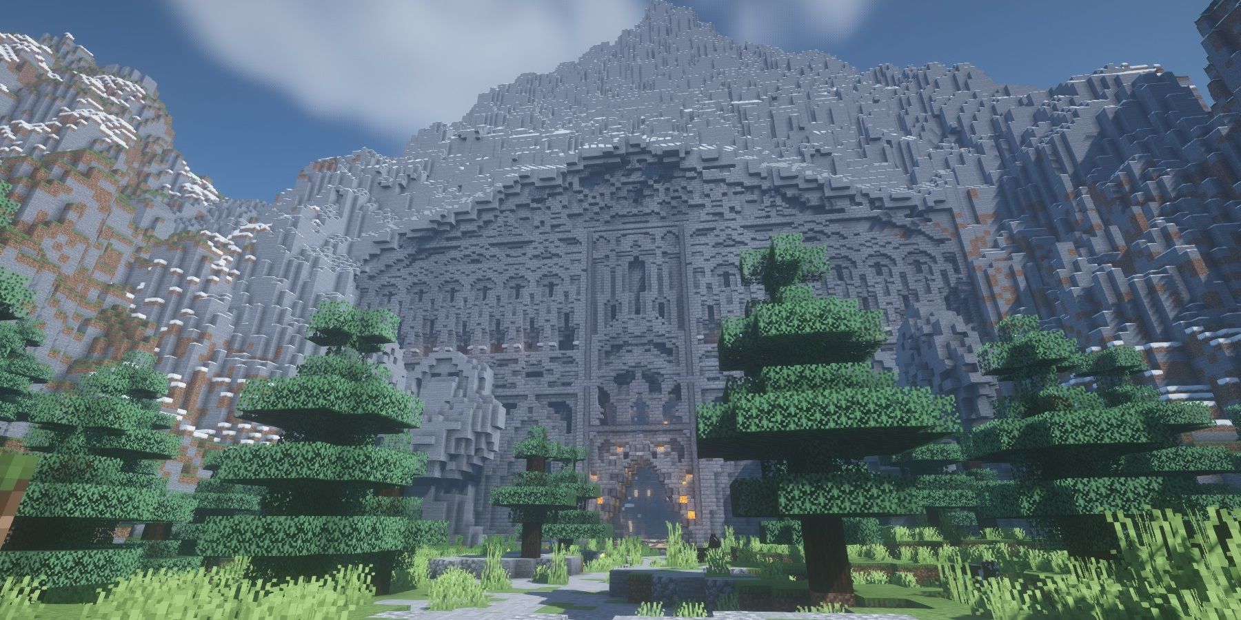 Minecraft Mountain Kingdom Reddit screenshot main entrance