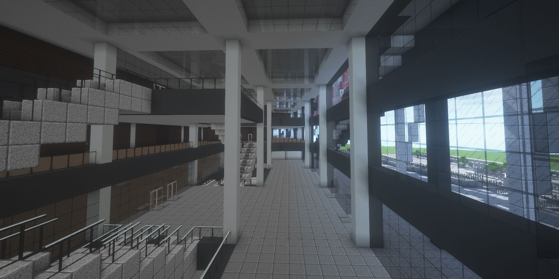 Minecraft Soccer Stadium Concourse Interior