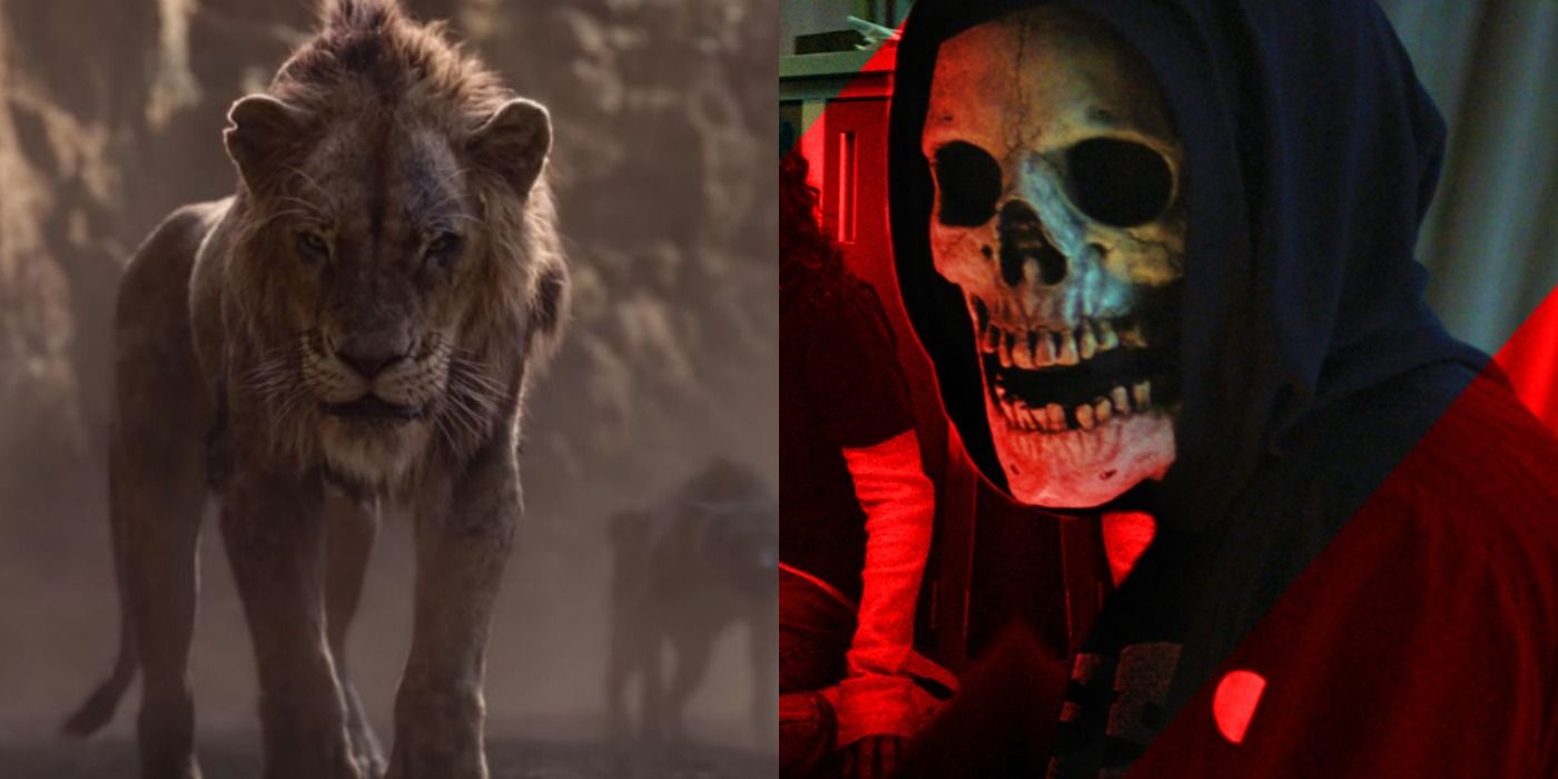 Split image of scenes from The Lion King and Fear Street 1994