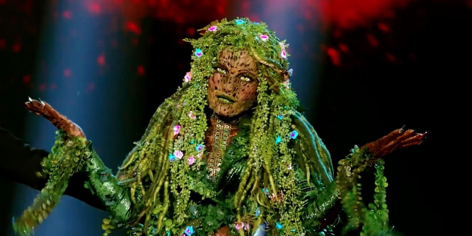 Mother Nature (Vivica Fox) poses on stage in The Masked Singer