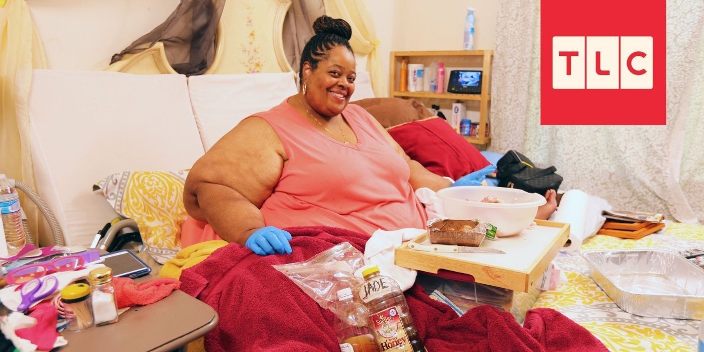 An overweight woman smiles in My 3000-Lb Family