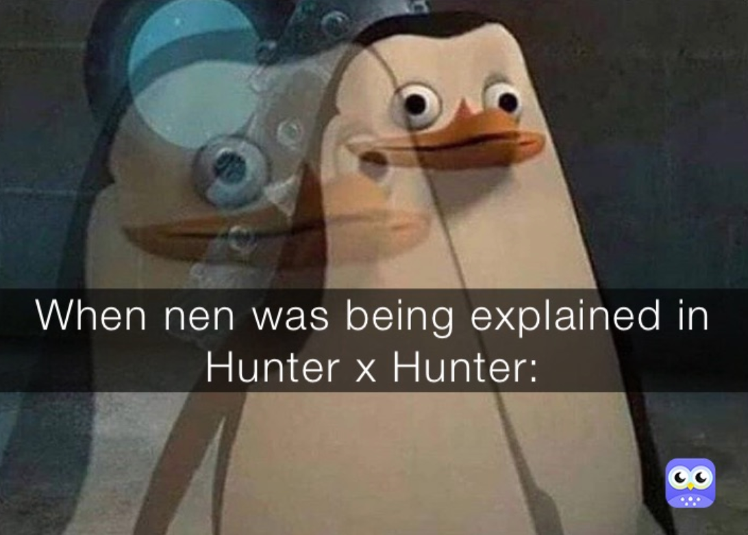 A picture of a meme of a penguin disassociating from reality.
