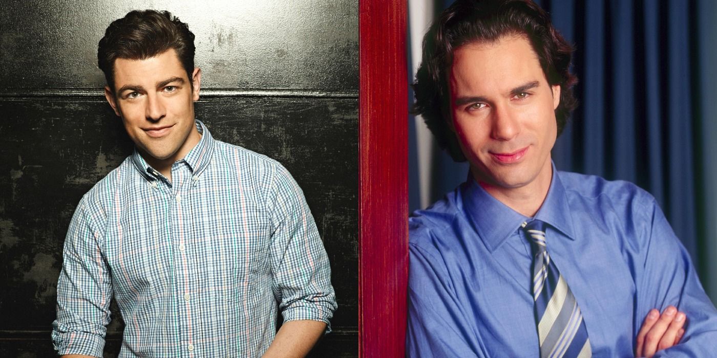 Split image showing Schmidt in New Girl and Will in Will &amp; Grace