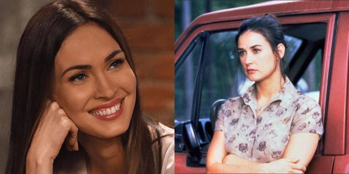 Split image showing Reagan in New Girl and Annie in The Juror