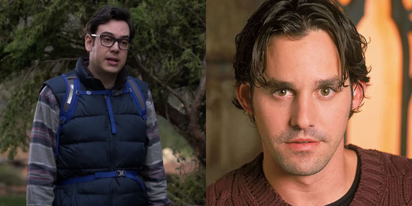 Split image showing Robby in New Hirl and Xander in Buffy