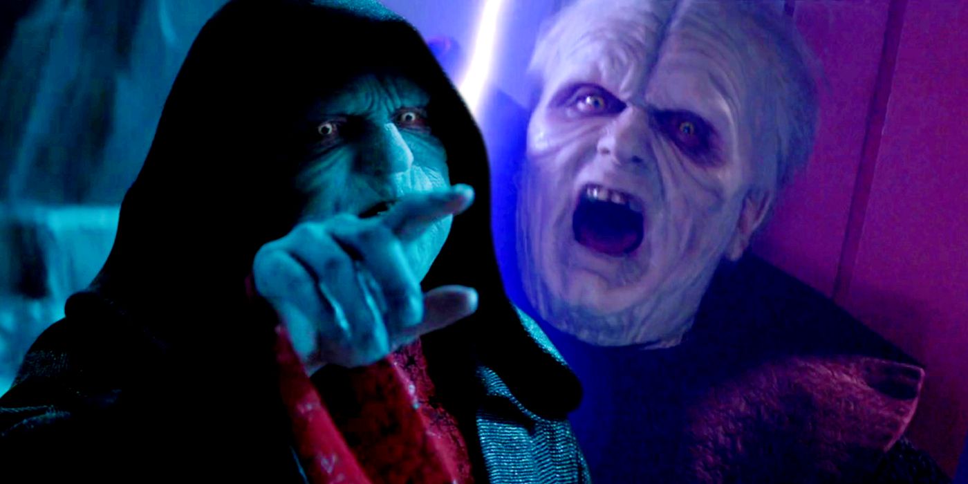 Palpatine in Star Wars The Rise of Skywalker and Revenge of the Sith