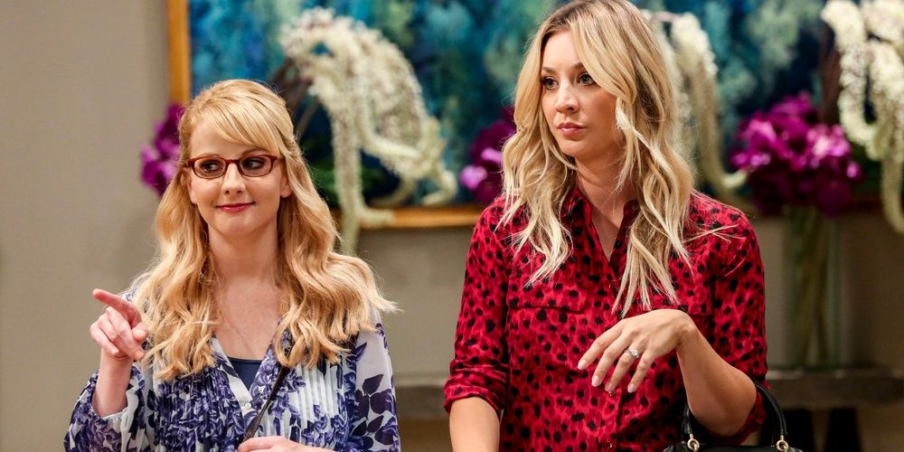 Penny and Bernadette shopping in The Big Bang Theory