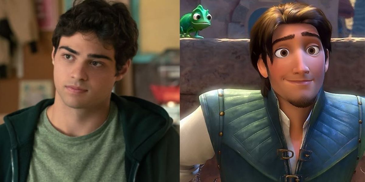 Split Image of Peter from To All The Boys and Eugene from Tangled