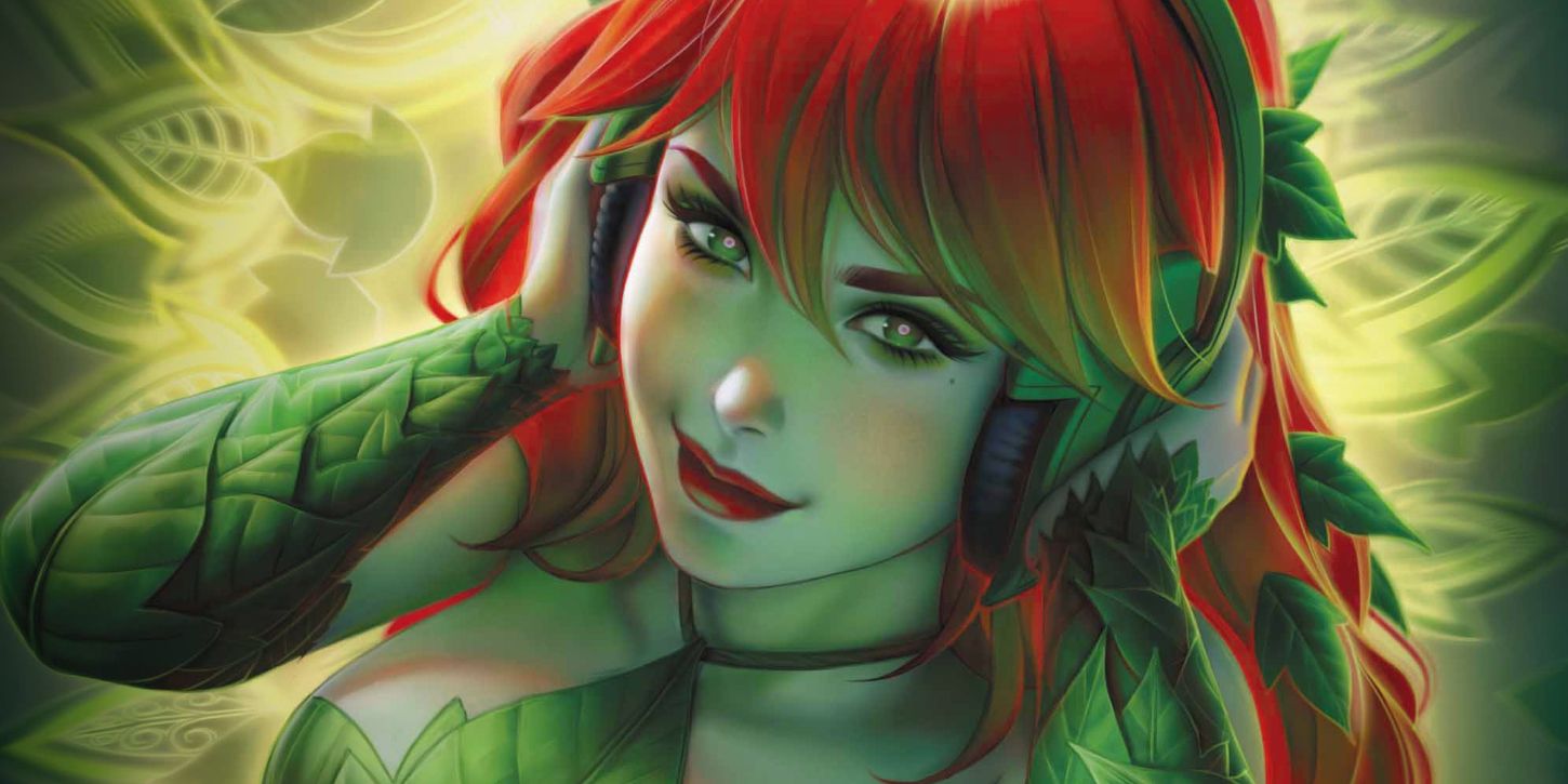Poison Ivy Headphones DC Comic Art