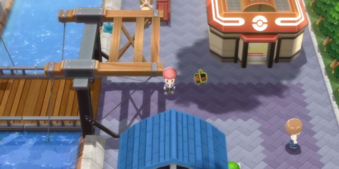 Lucas in Canalave City in Pokémon BDSP